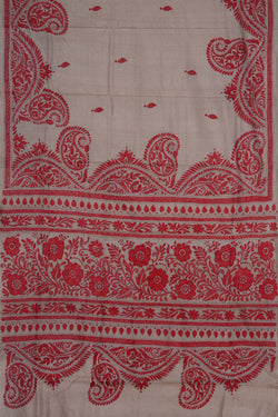 Image of A Tussar Embroidery Saree