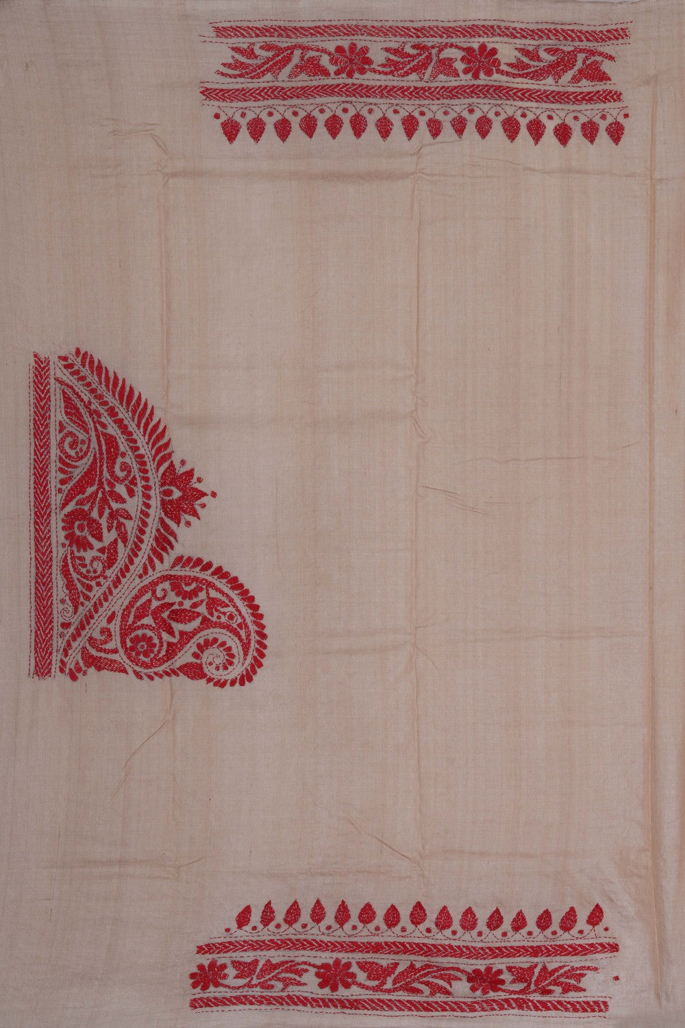 A Tussar Embroidery Saree