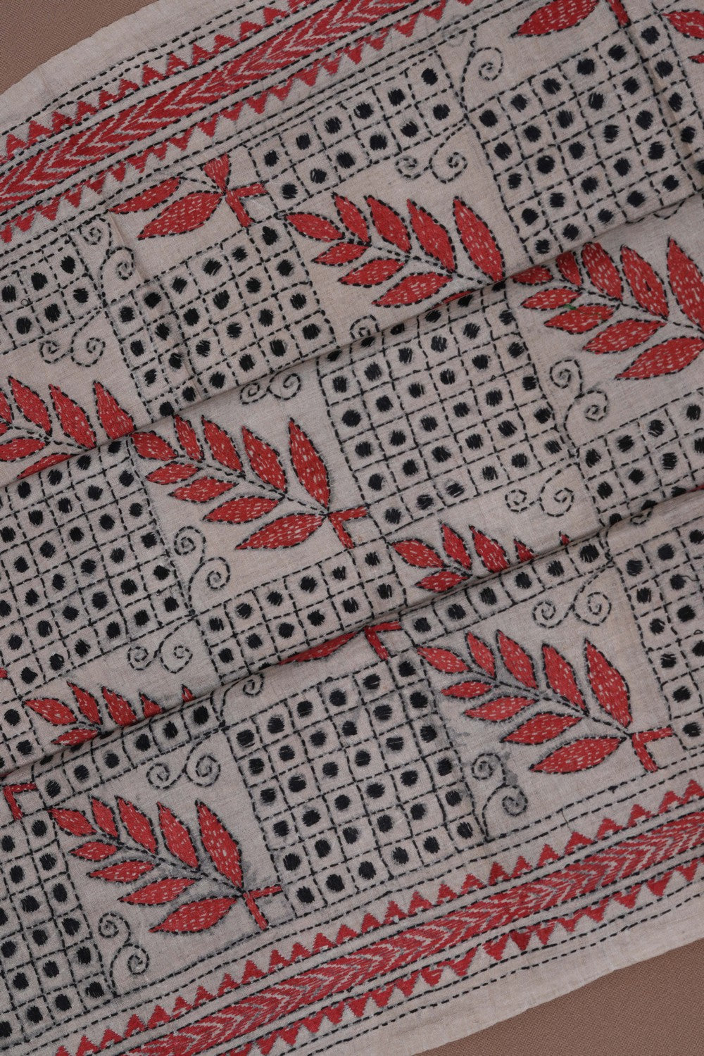 A Tussar Embroidery Saree