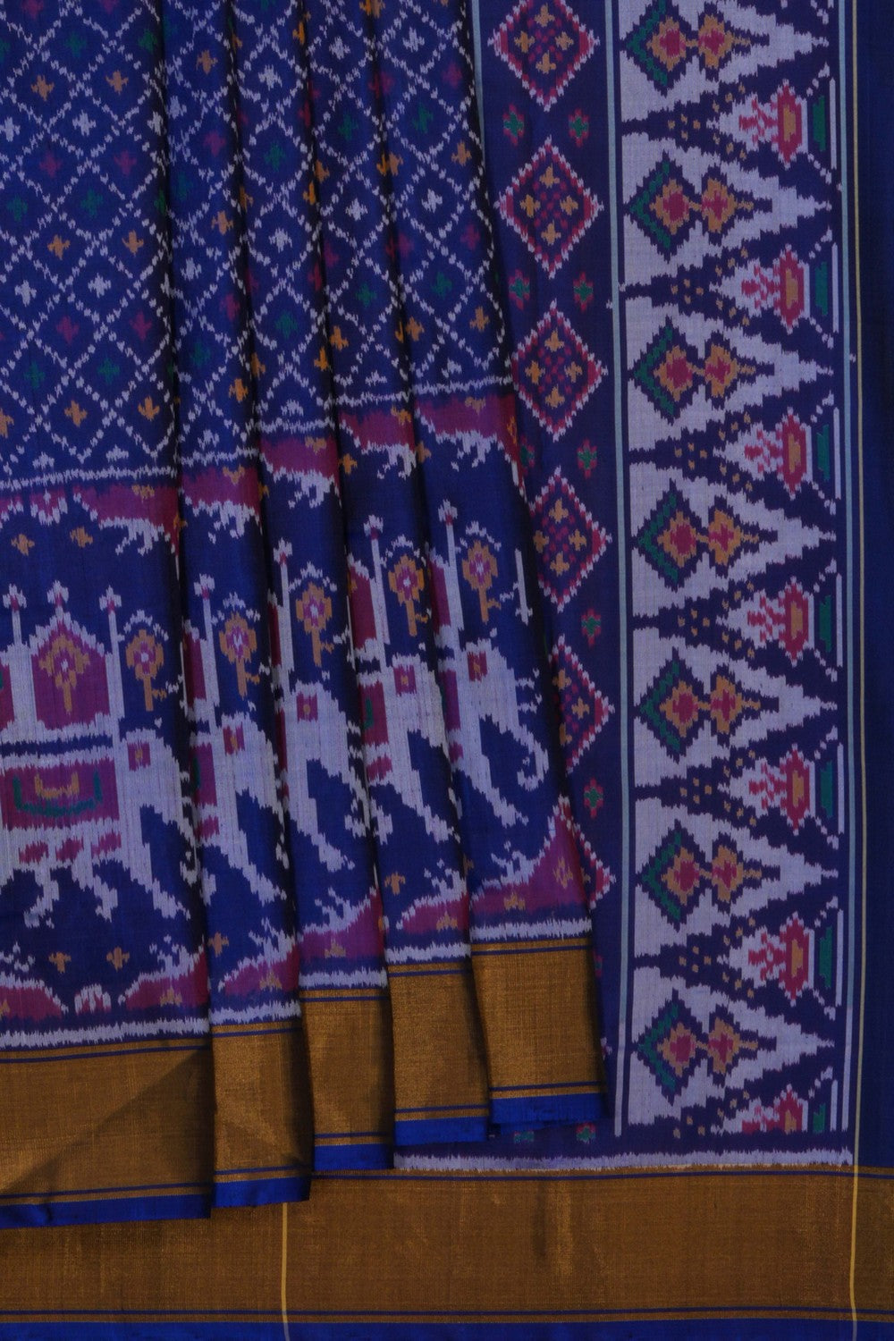 Image of Rajkot Silk Indigo Blue Saree