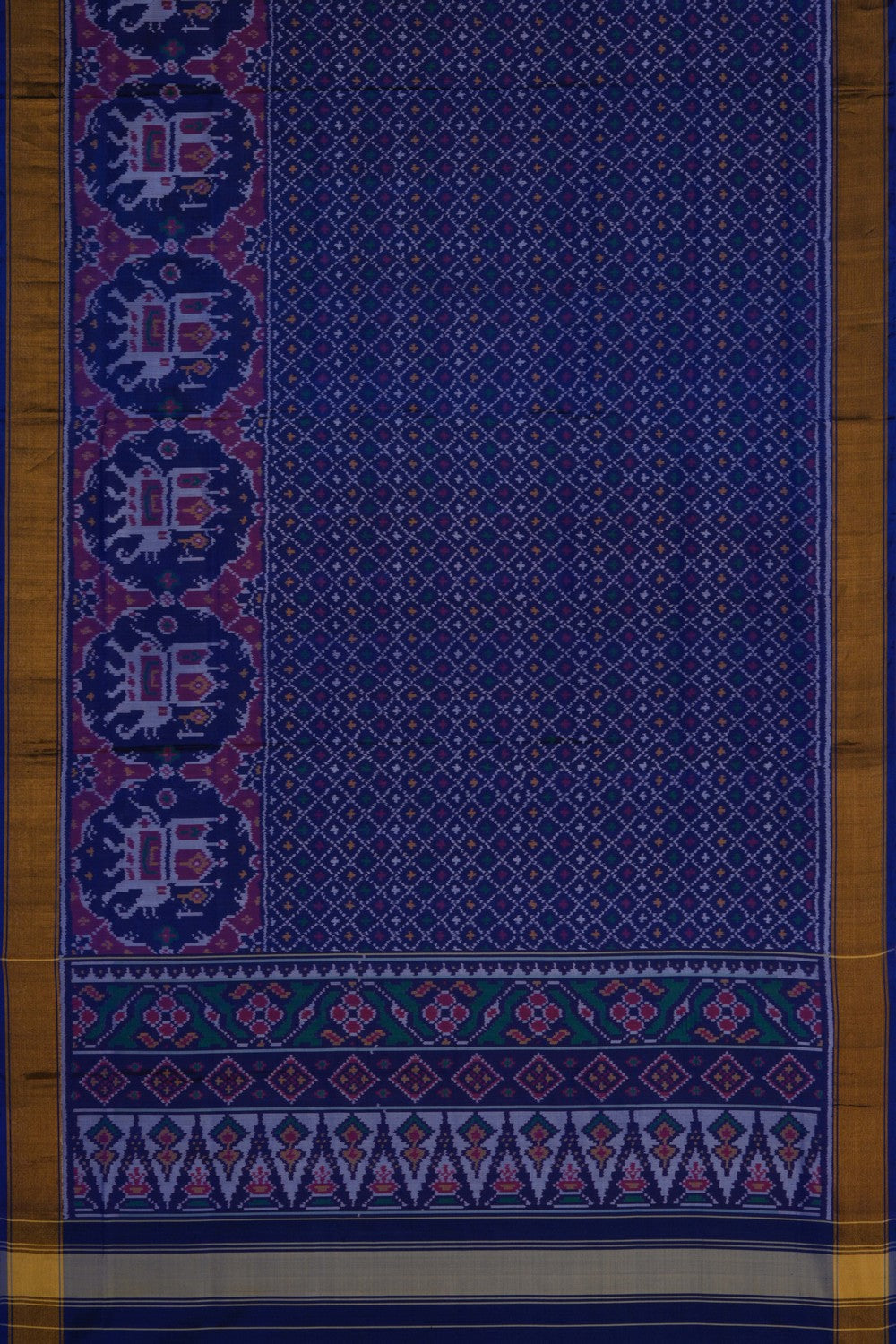 Rajkot Silk Indigo Blue Saree