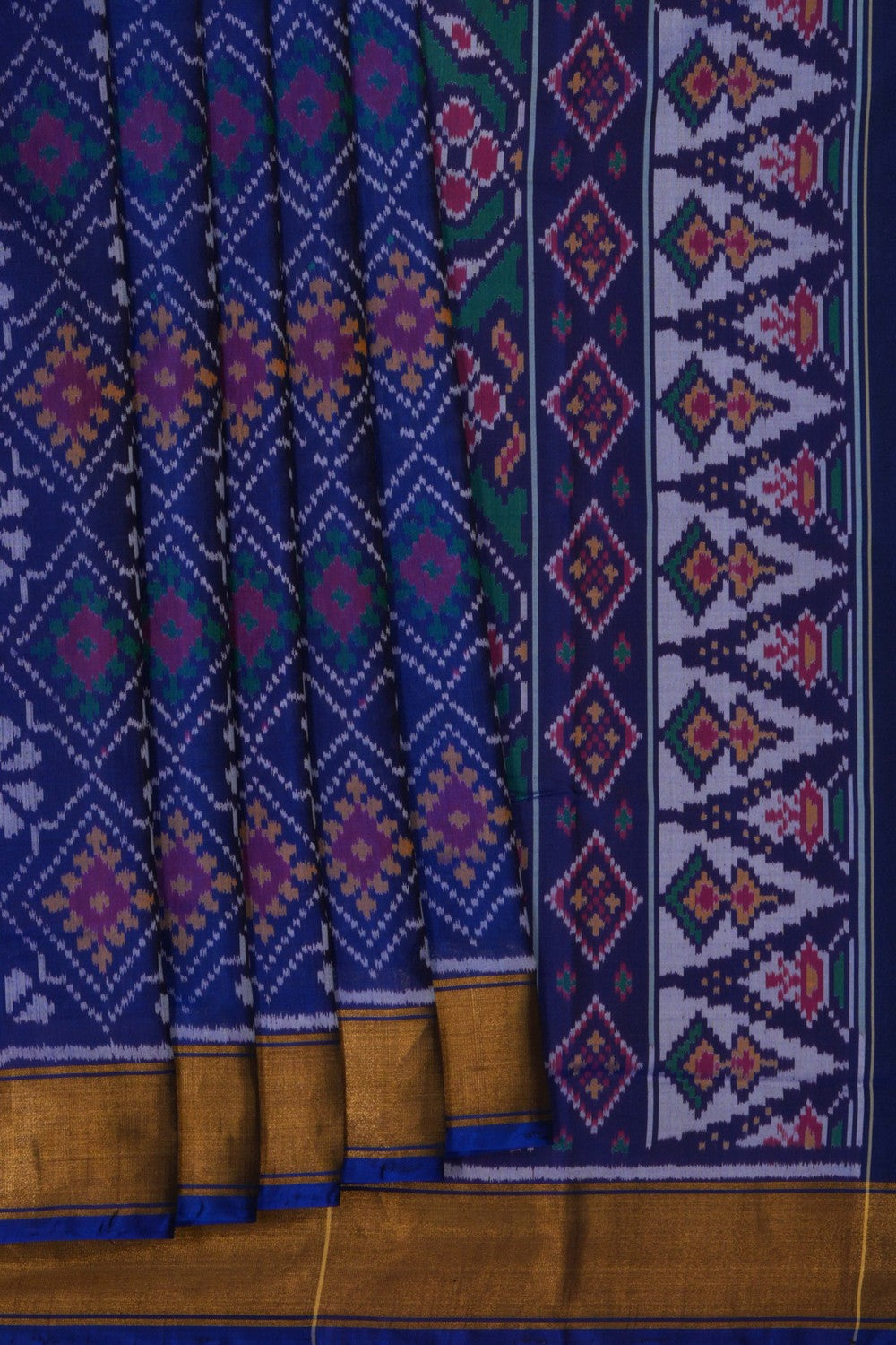 Image of Rajkot Silk Navy Blue Saree