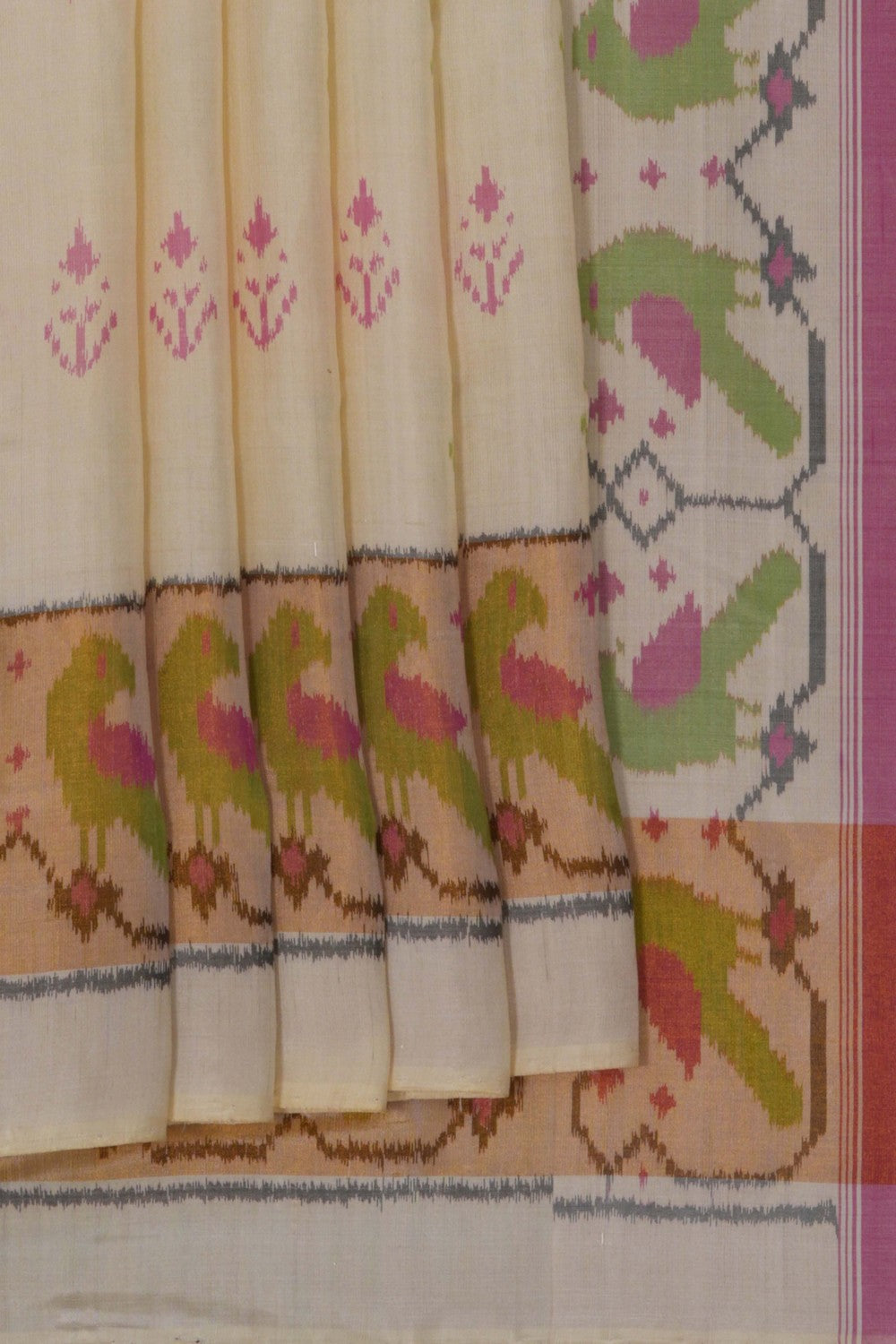 Image of Rajkot Silk Off White Saree