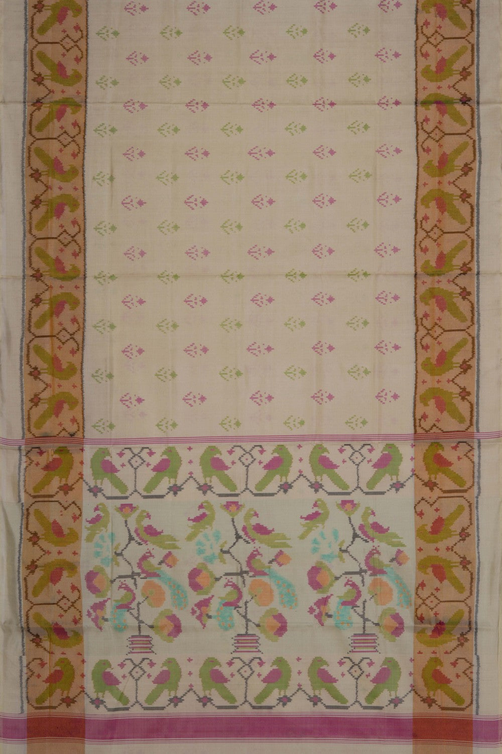 Image of Rajkot Silk Off White Saree