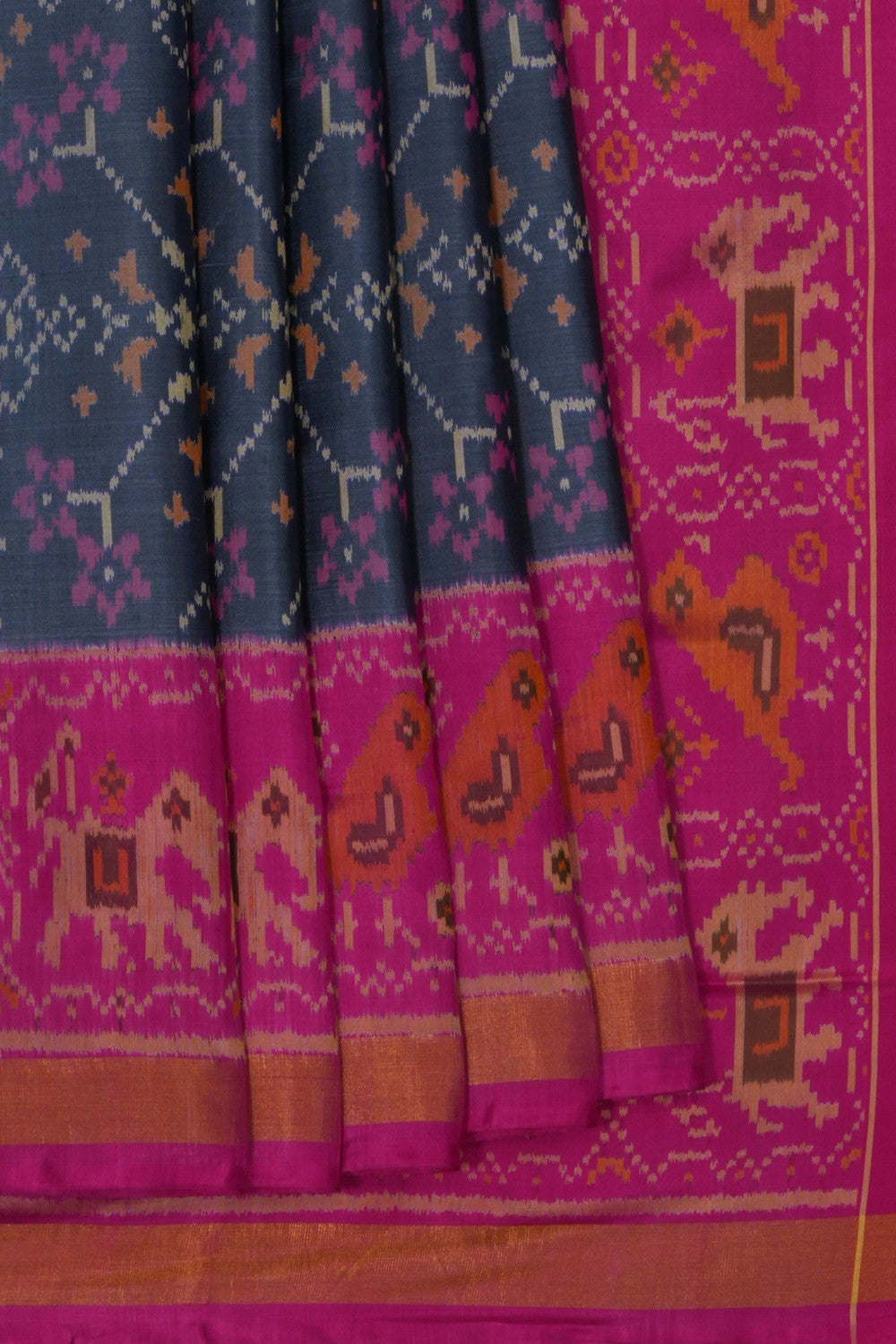 Image of Rajkot Silk Blue Saree
