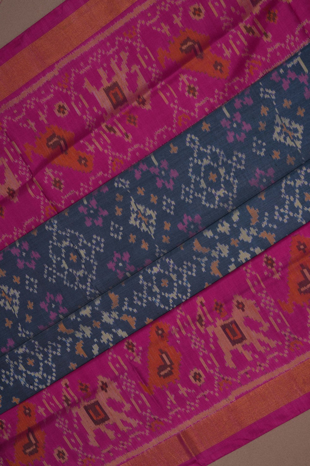 Image of Rajkot Silk Blue Saree