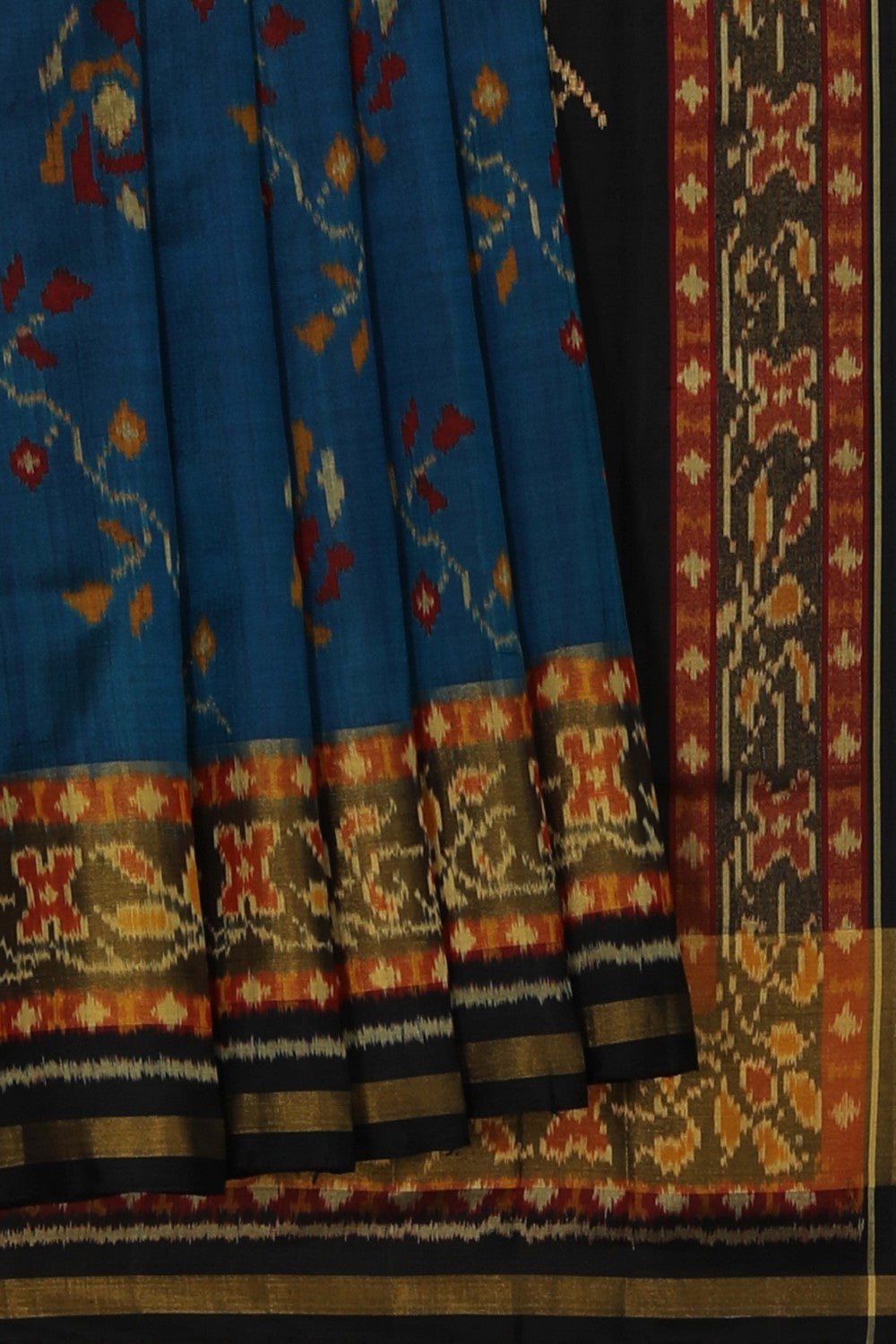 Image of Rajkot Silk Blue Saree