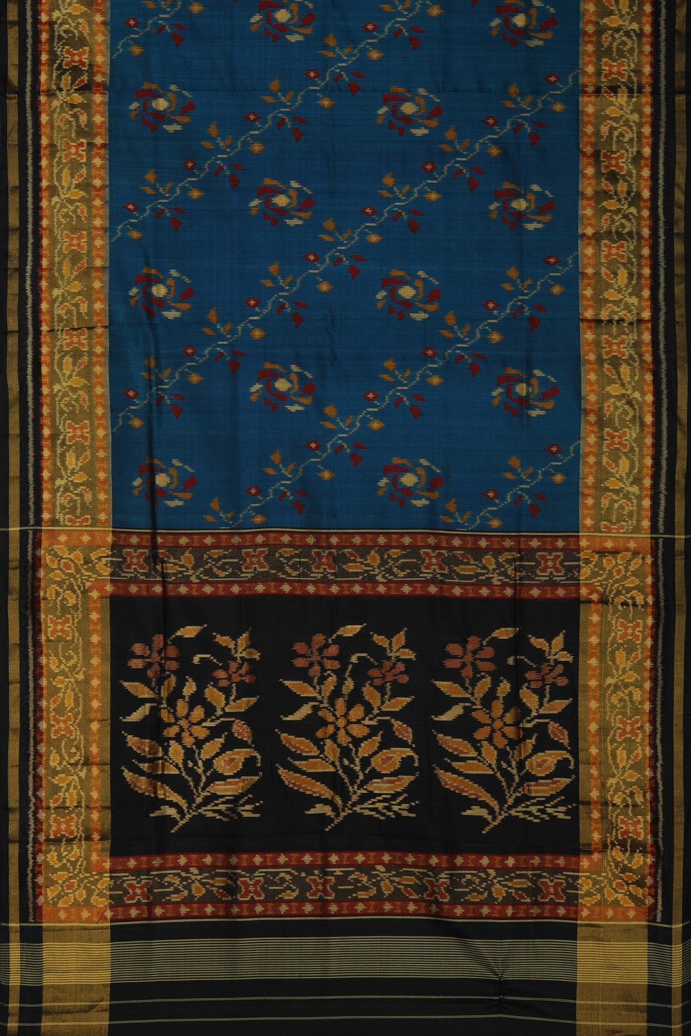 Image of Rajkot Silk Blue Saree