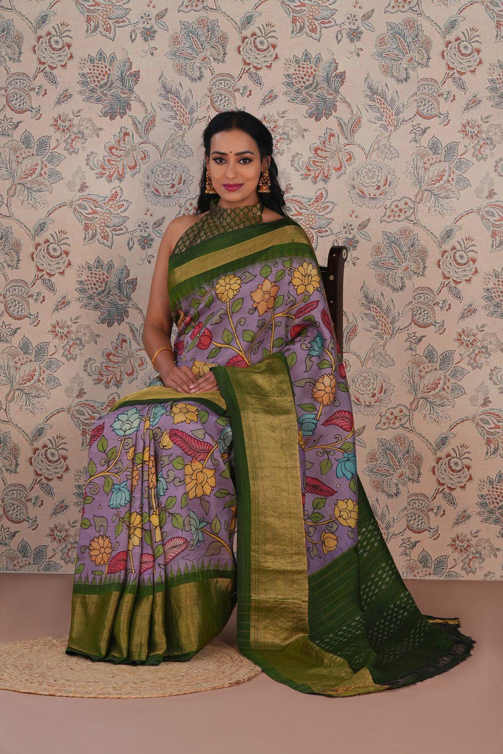 Kalamkari Floral Saree