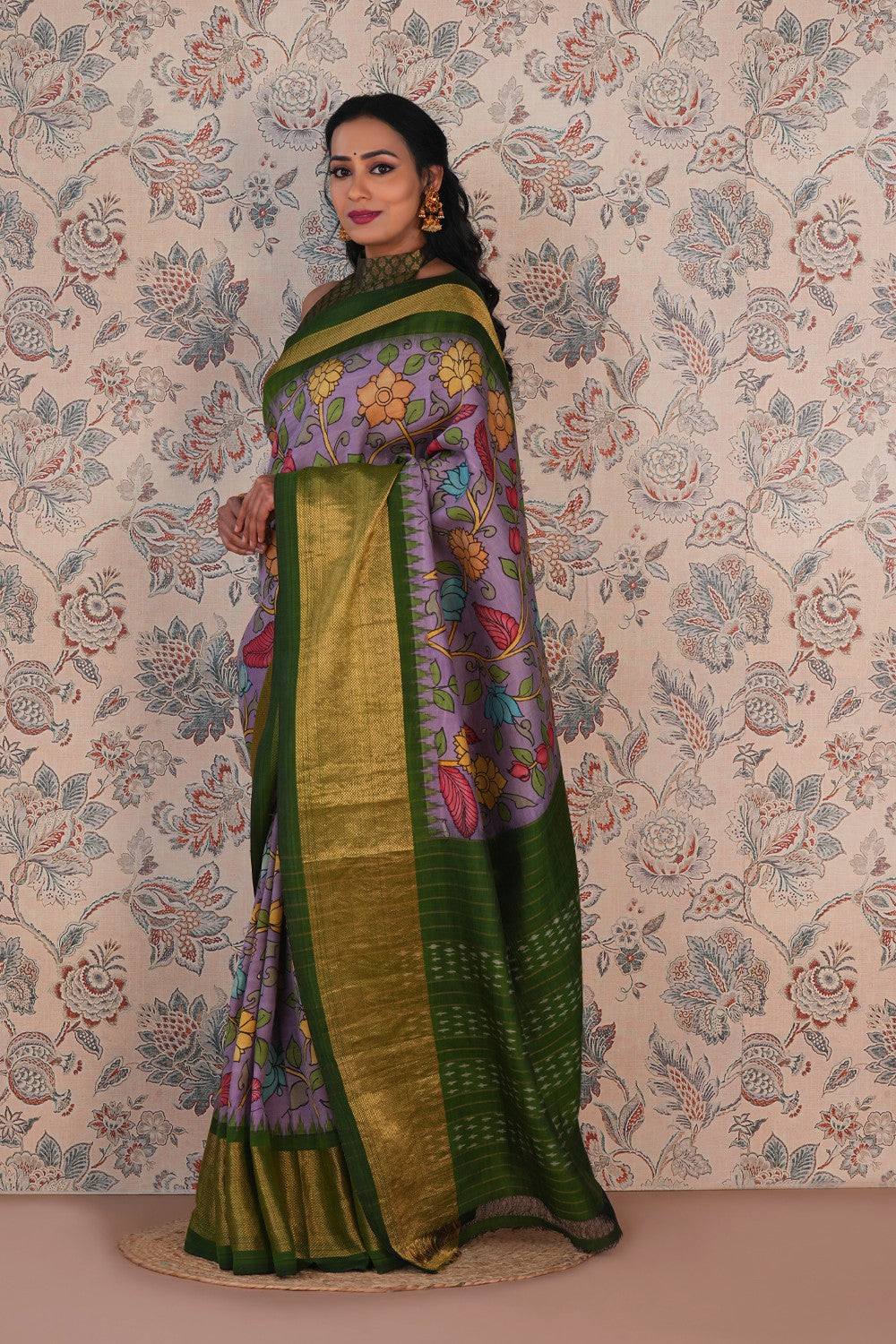 Image of Kalamkari Floral Saree