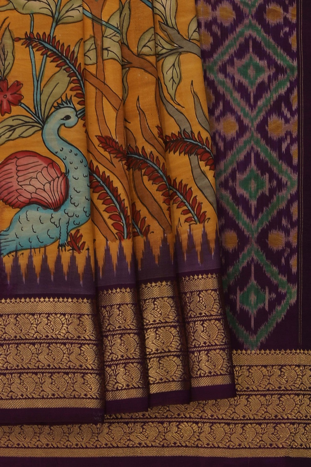 Image of Kalamkari Floral Saree