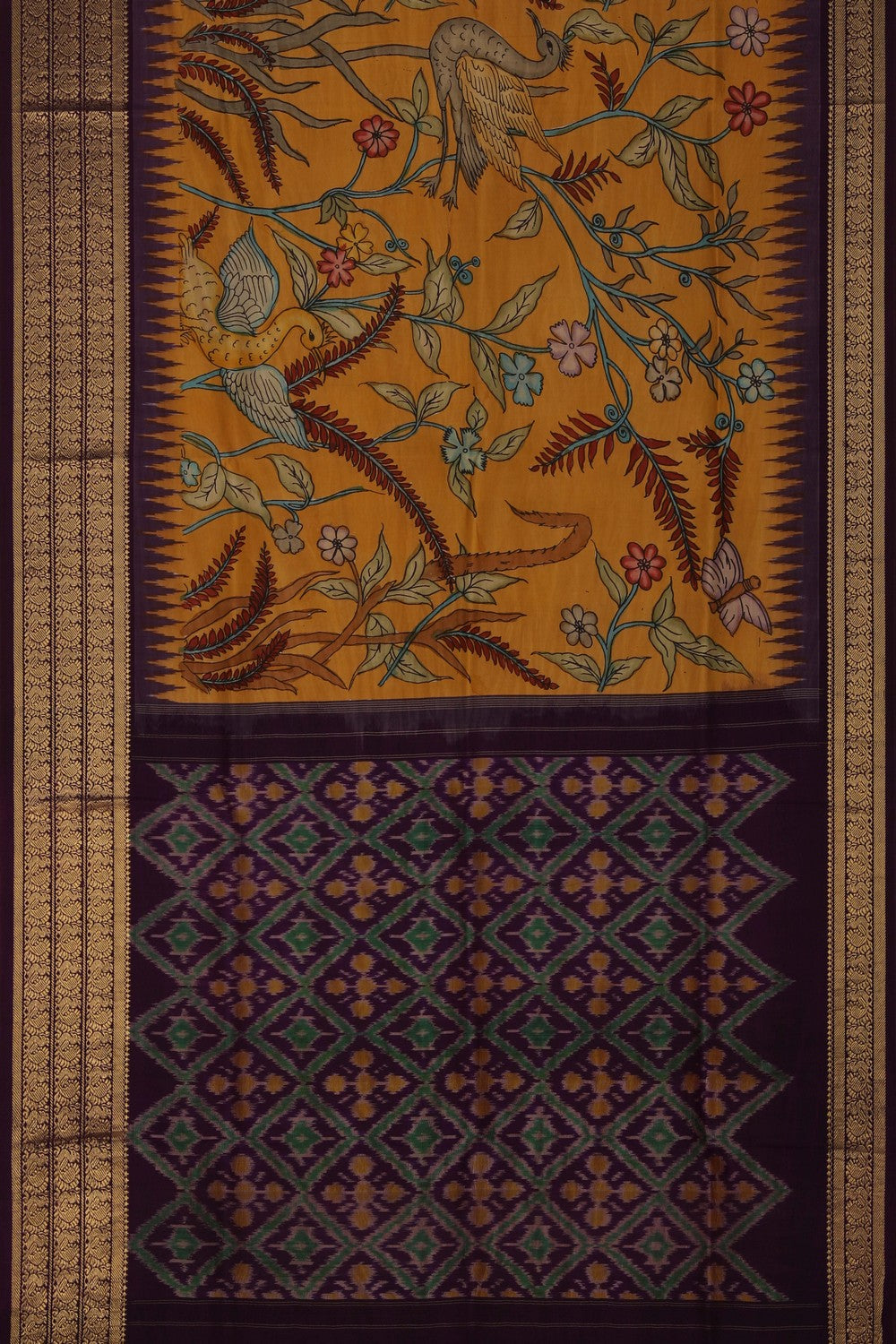 Kalamkari Floral Saree