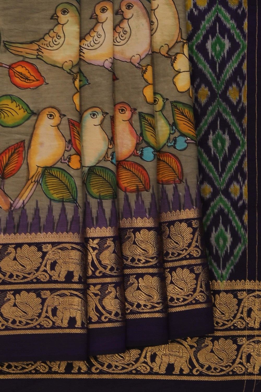 Image of Kalamkari Painting Saree