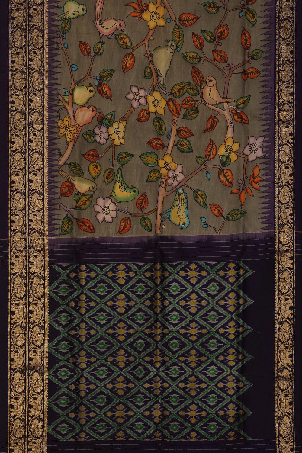 Image of Kalamkari Painting Saree