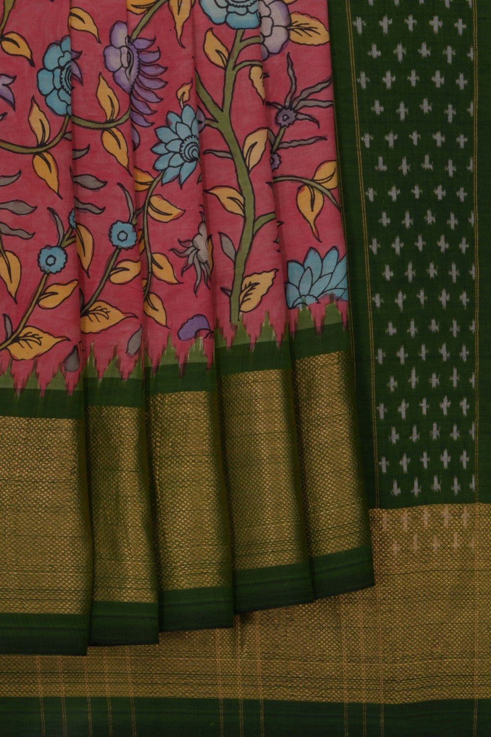 Image of Kalamkari Floral Saree