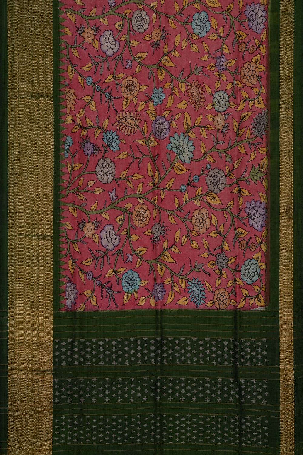 Image of Kalamkari Floral Saree