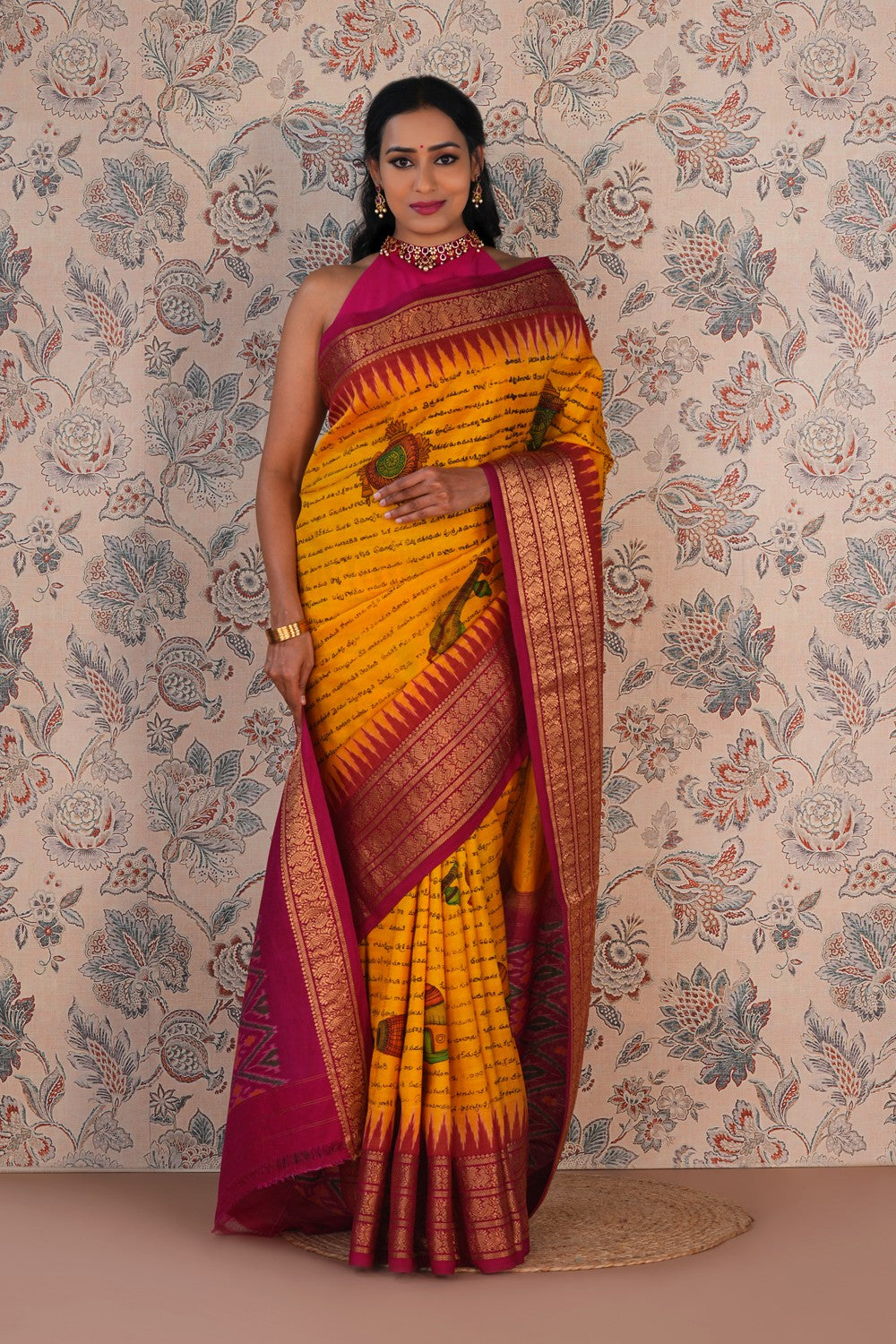 Image of Kalamkari Painting Saree