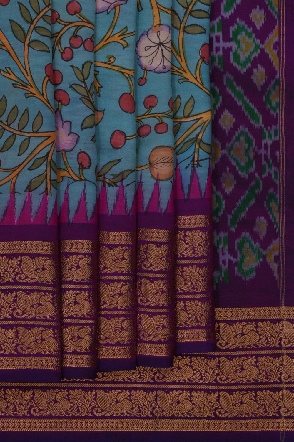 Image of Kalamkari Floral Saree