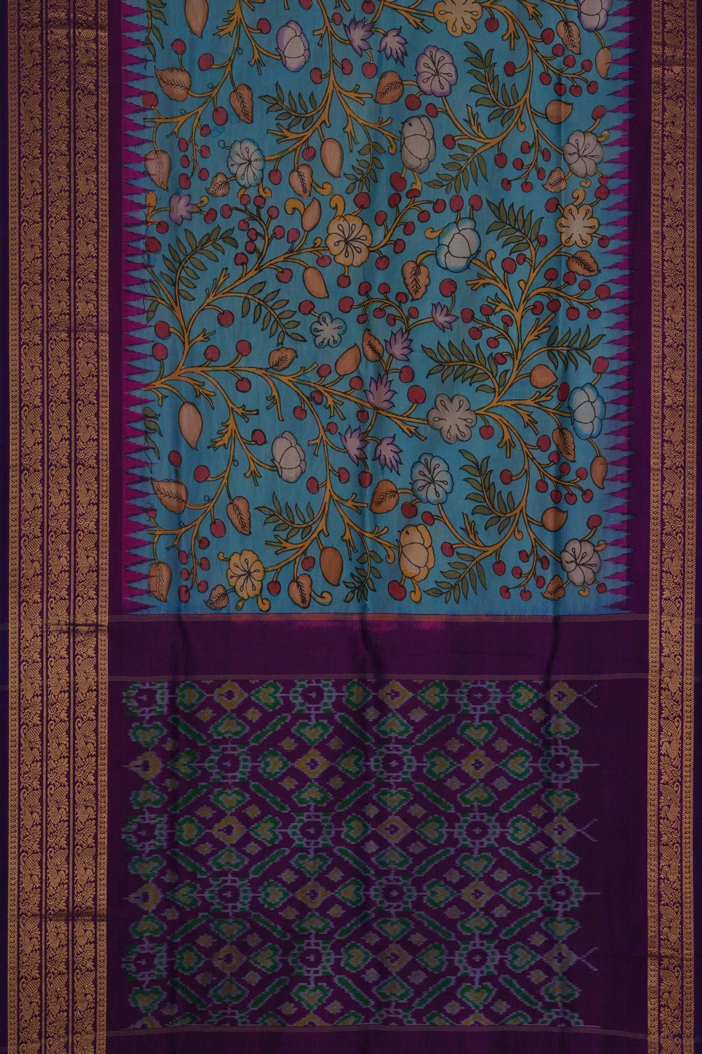 Kalamkari Floral Saree