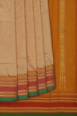 Image of Narayanpet Silk Beige Saree