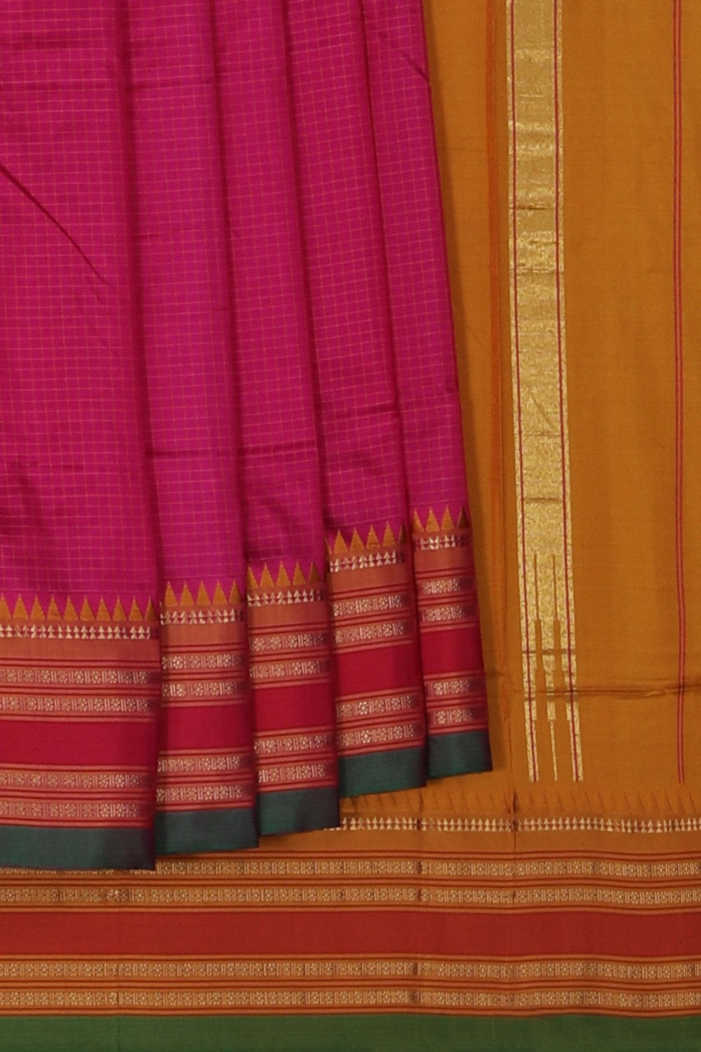 Image of Narayanpet Silk Pink Saree