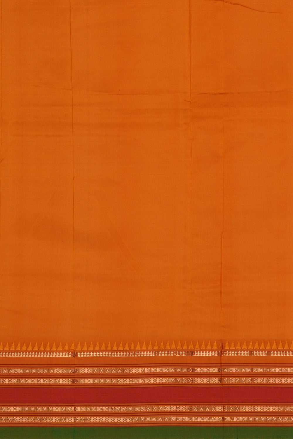 Image of Narayanpet Silk Orange Saree