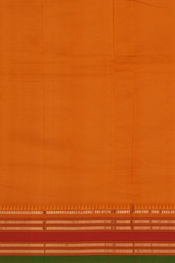 Image of Narayanpet Silk Orange Saree