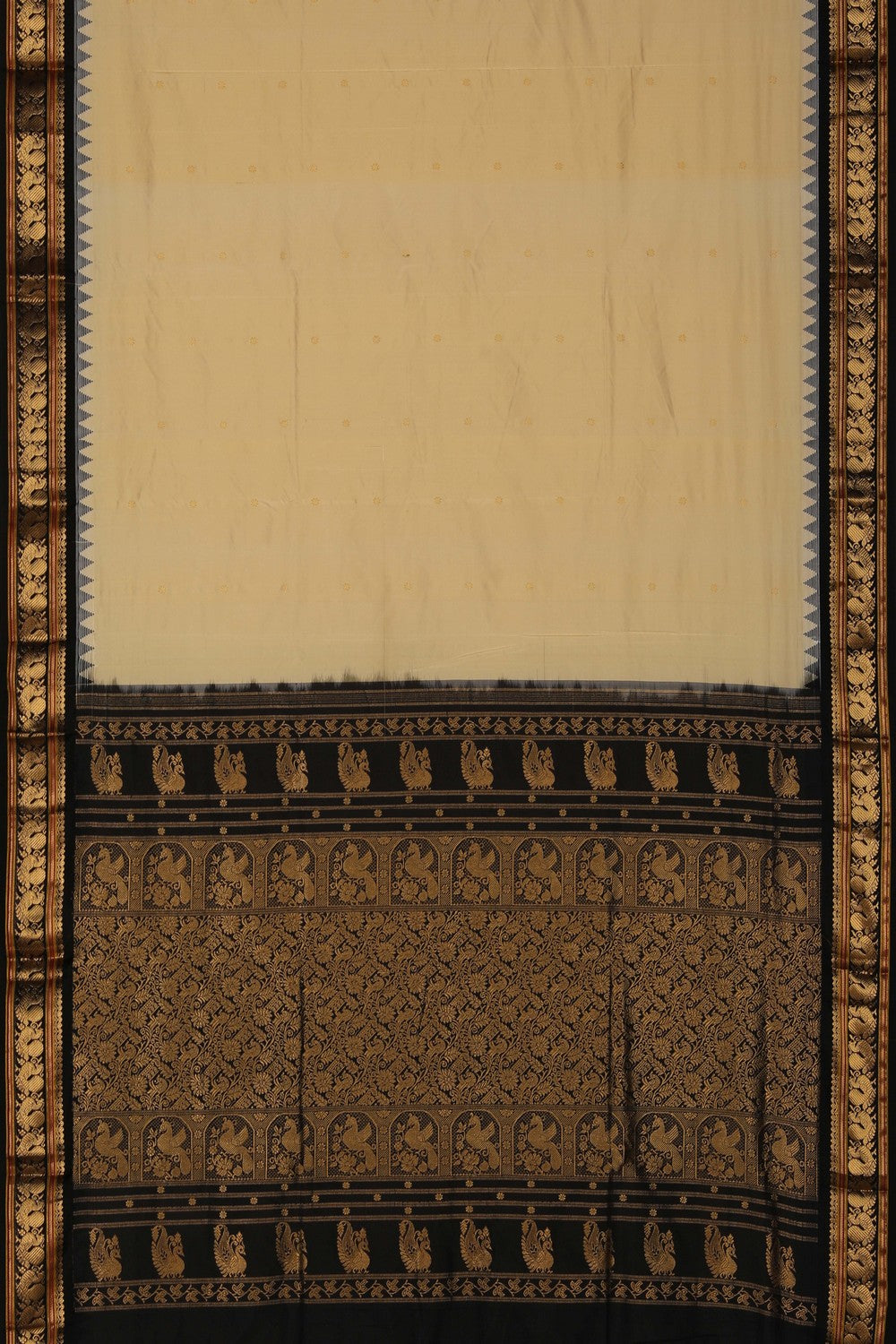 Image of Narayanpet Silk Beige Saree