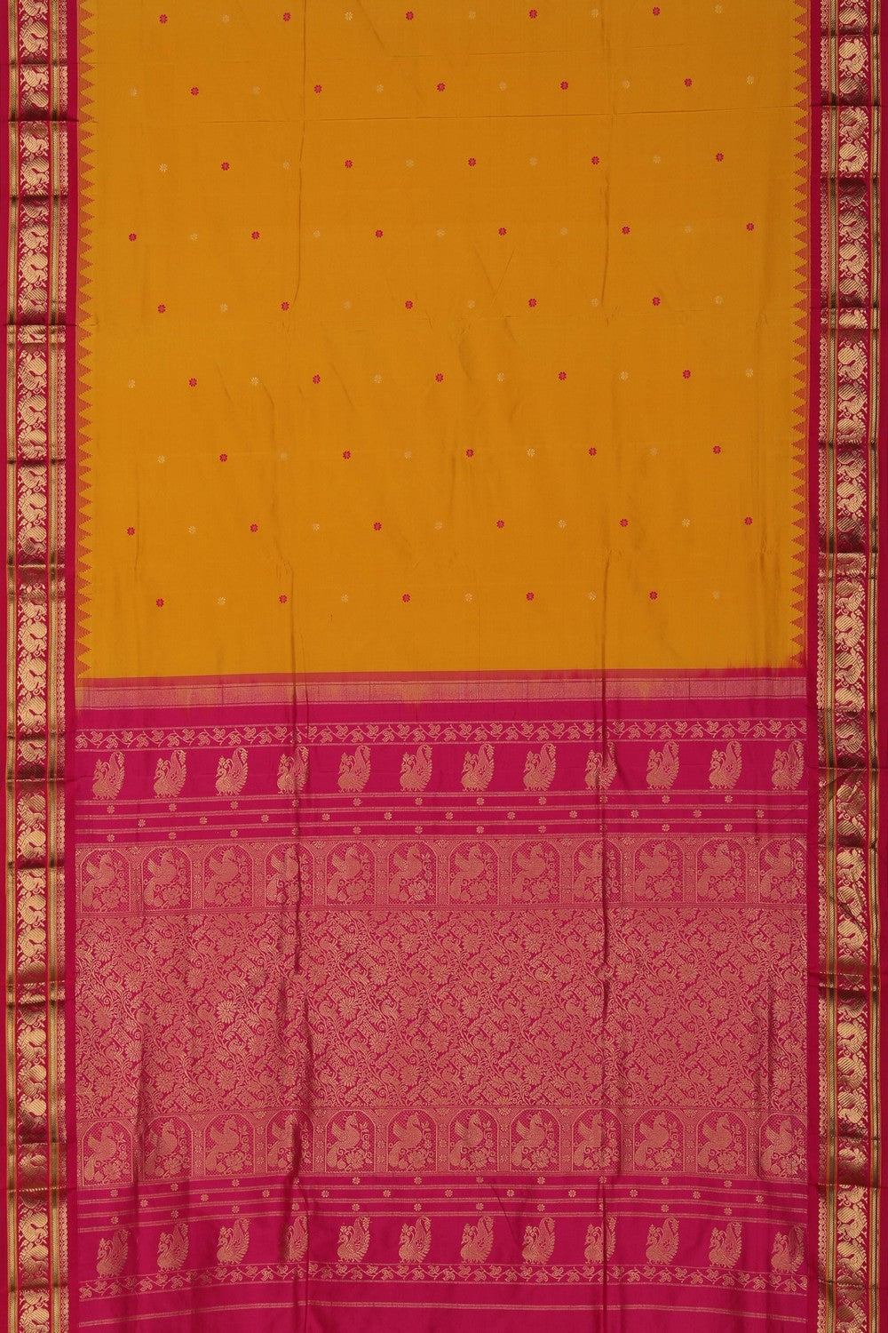 Narayanpet Silk Mustard Saree
