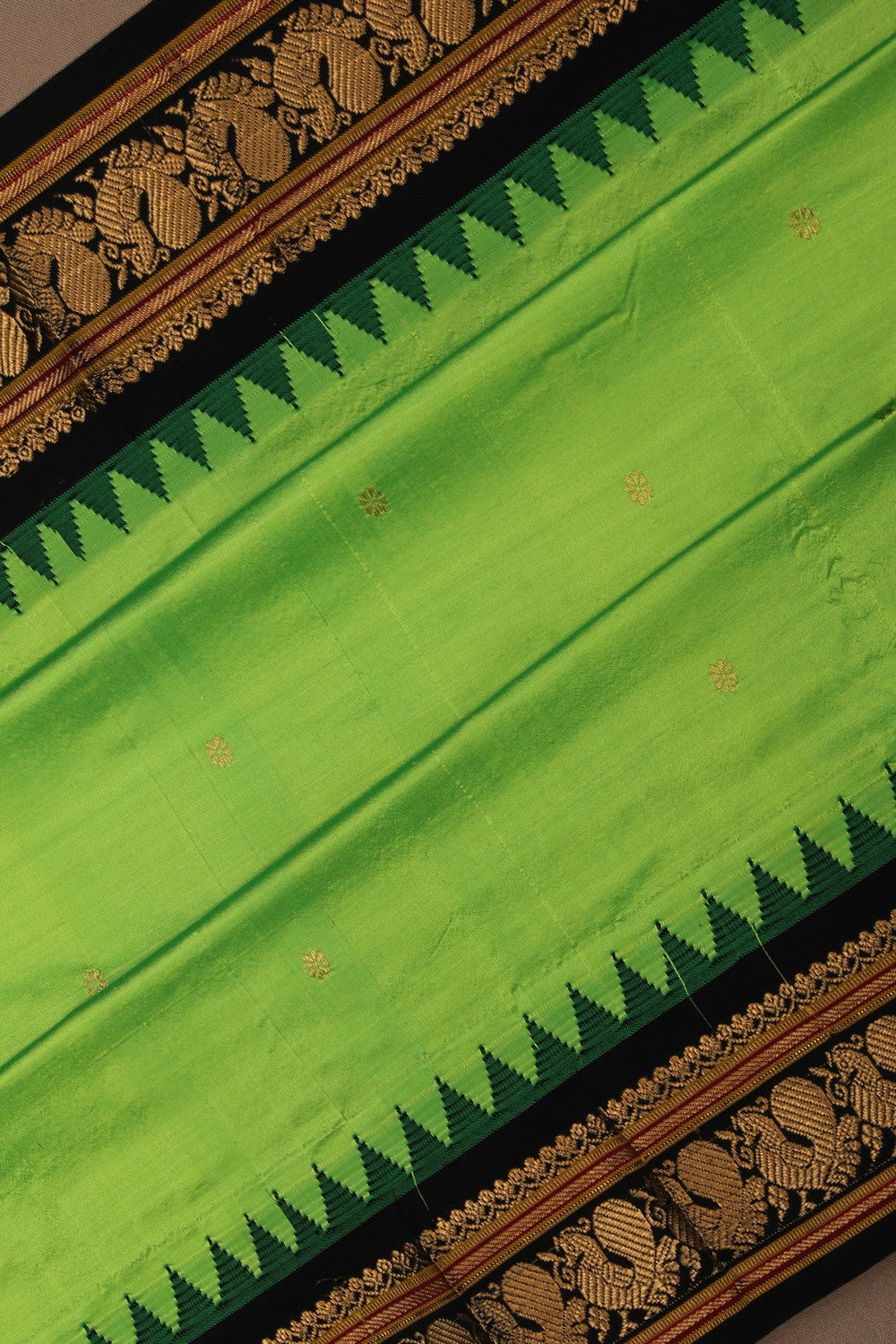 Image of Narayanpet Silk Green Saree