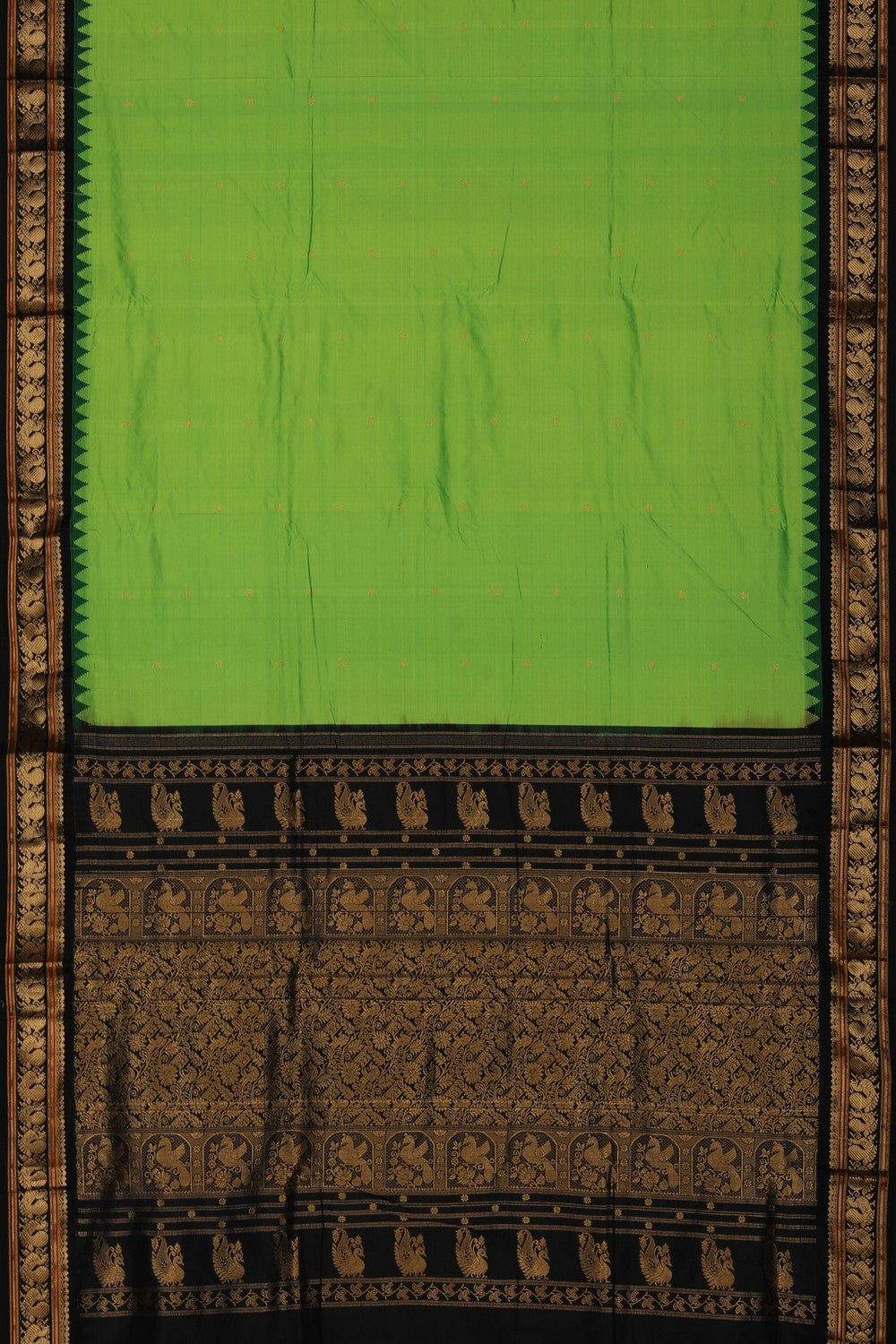 Image of Narayanpet Silk Green Saree