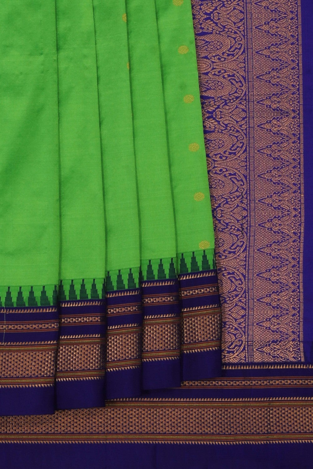Image of Narayanpet Silk Green Saree