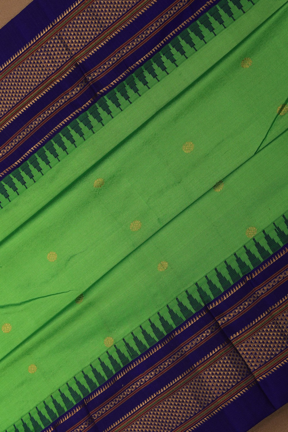Image of Narayanpet Silk Green Saree