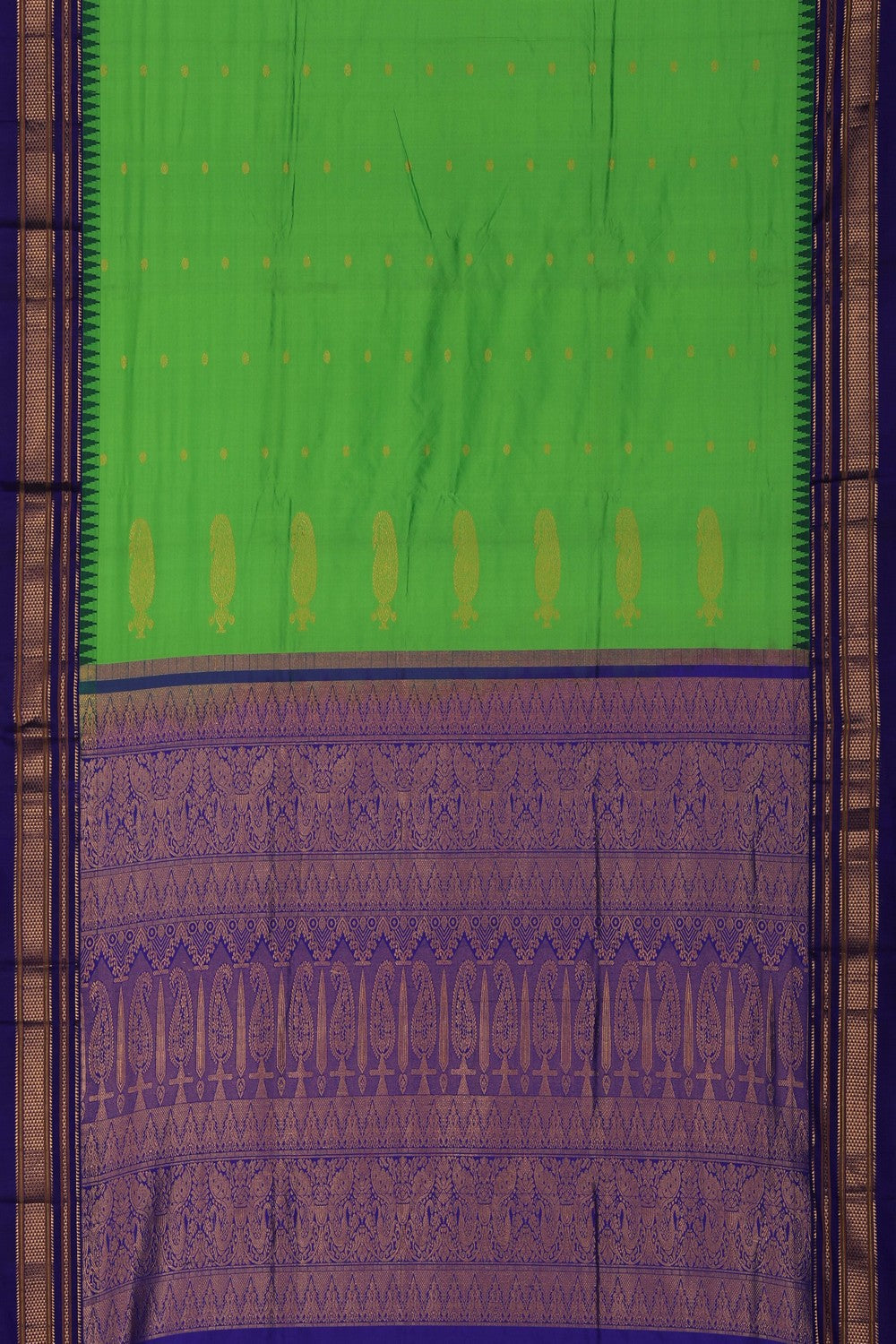 Image of Narayanpet Silk Green Saree