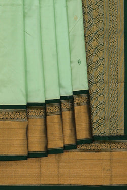 Image of Narayanpet Silk Sea Green Saree