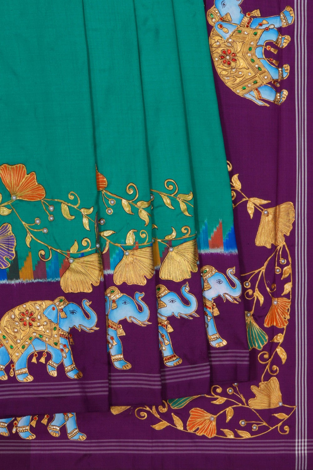 Image of Pochampally Ikat Silk Saree