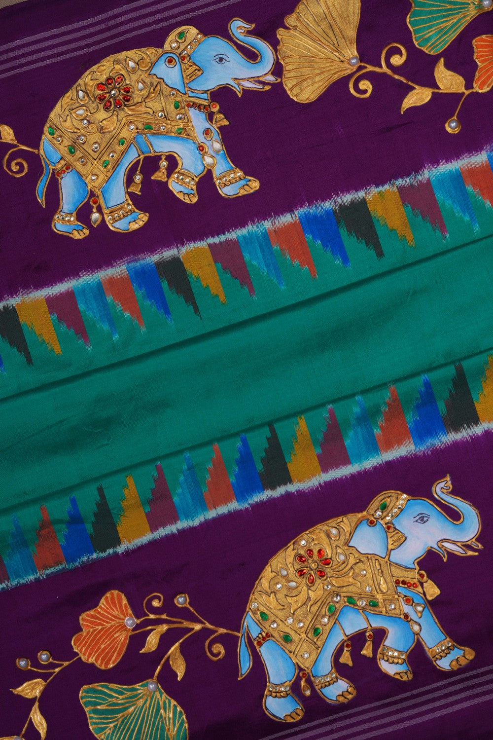 Image of Pochampally Ikat Silk Saree