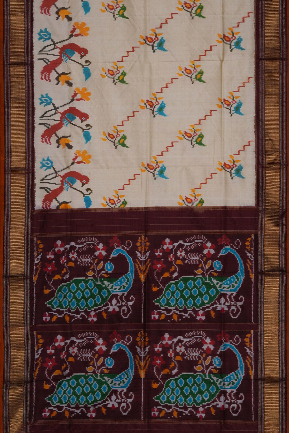 Image of Pochampally Ikat Silk Saree