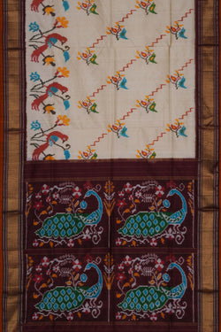Image of Pochampally Ikat Silk Saree