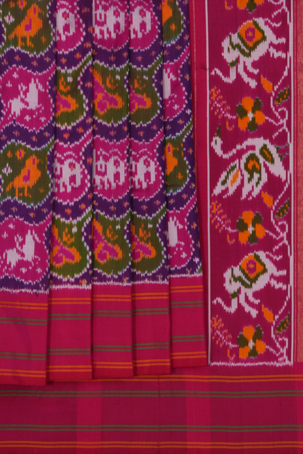 Image of Pochampally Ikat Silk Saree