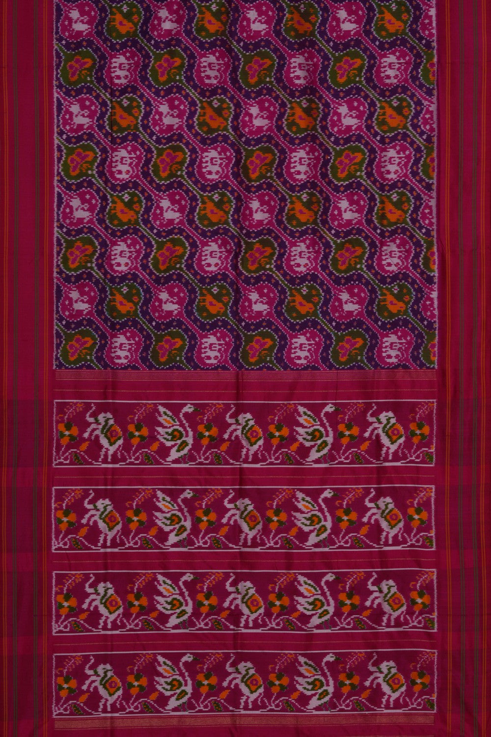 Image of Pochampally Ikat Silk Saree