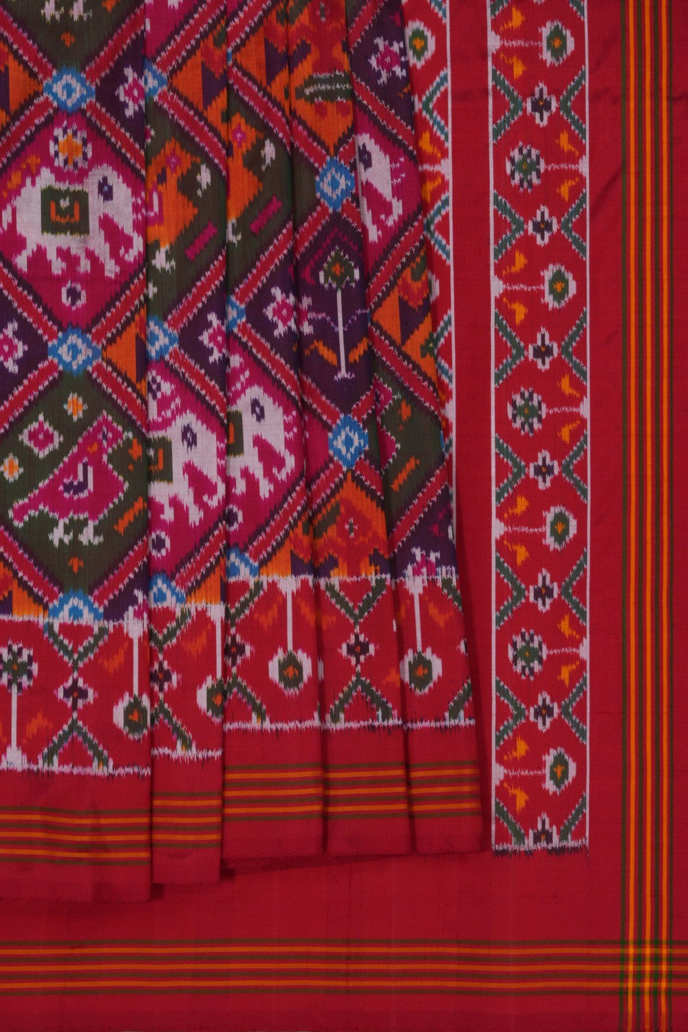 Image of Pochampally Ikat Silk Saree