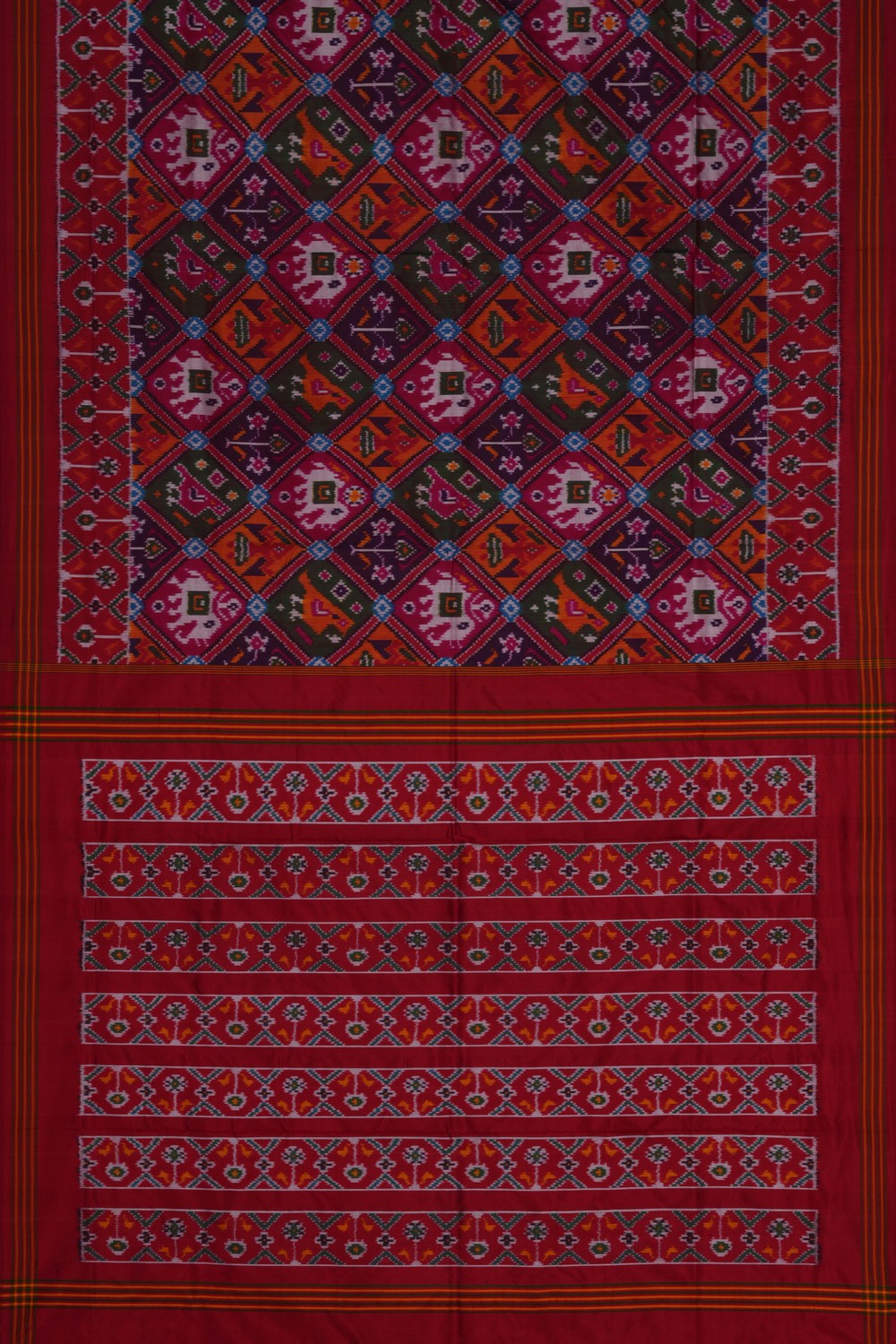 Image of Pochampally Ikat Silk Saree