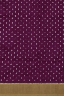 Image of Pochampally Ikat Silk Navy Blue Saree