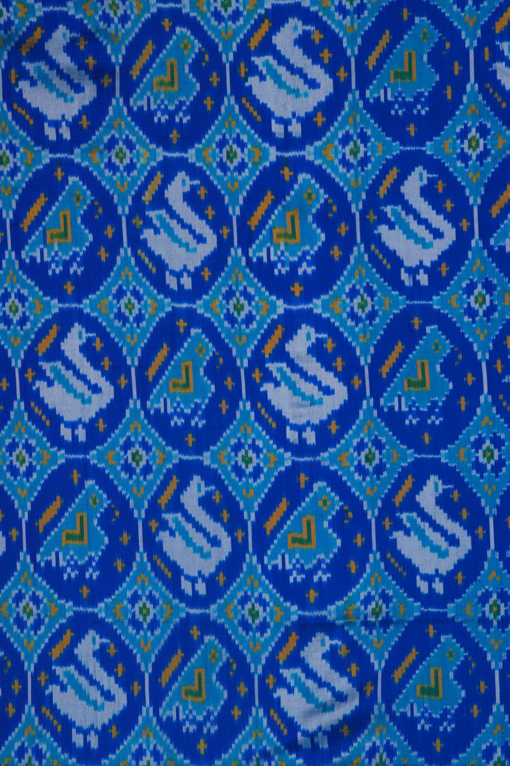 Image of Pochampally Ikat Silk Blue Saree