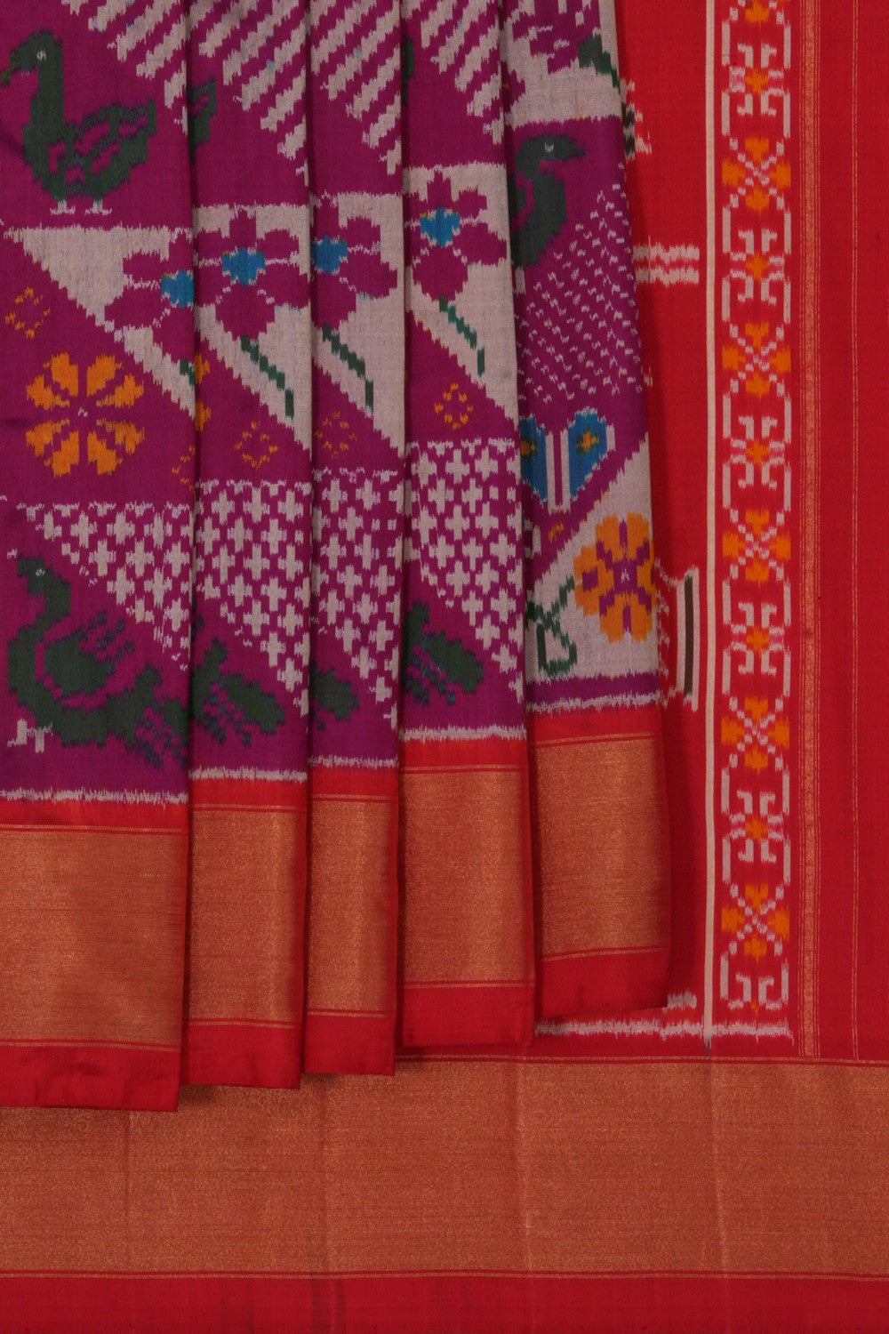 Image of Pochampally Ikat Silk Saree