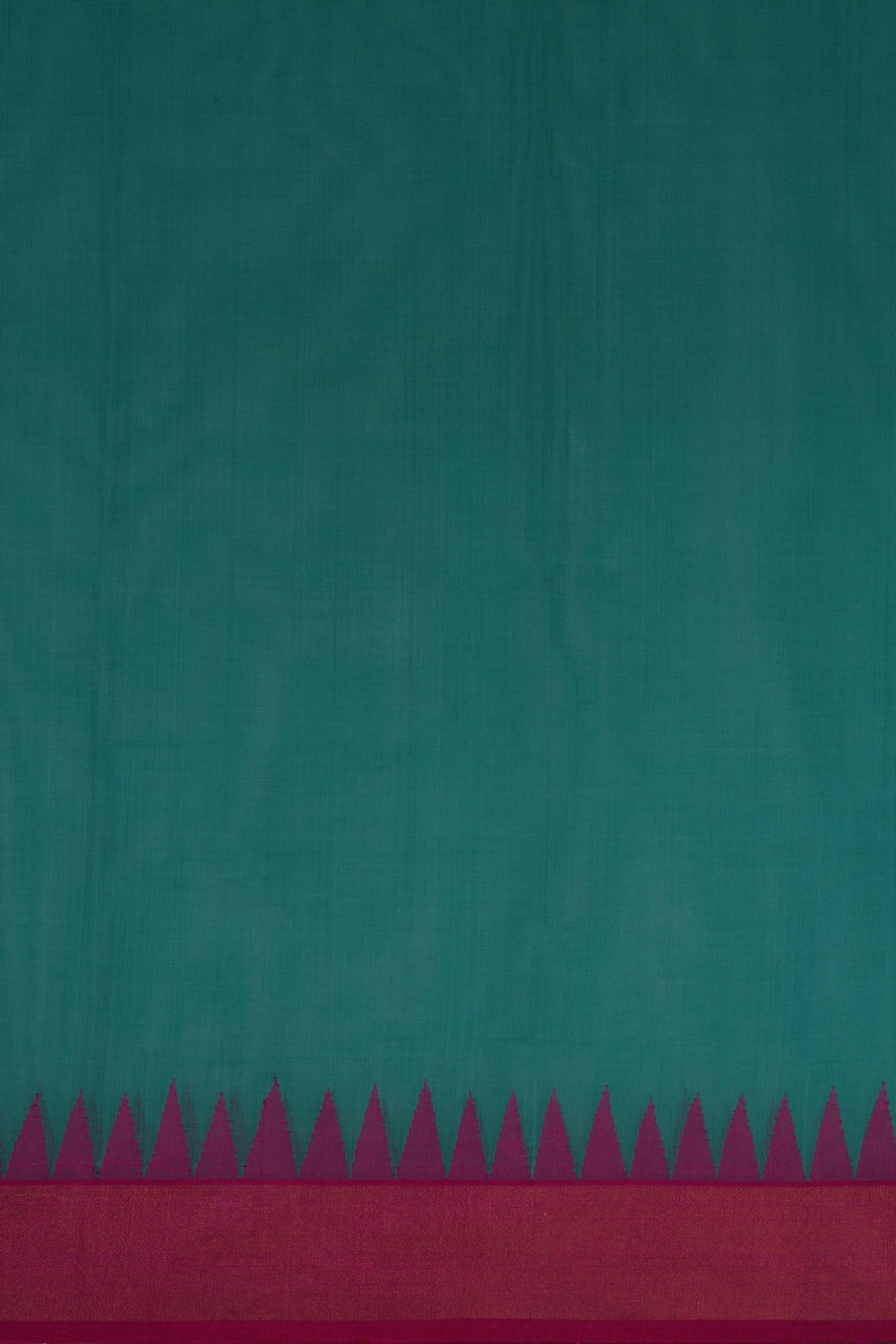 Image of Uppada Cotton Teal Green Saree