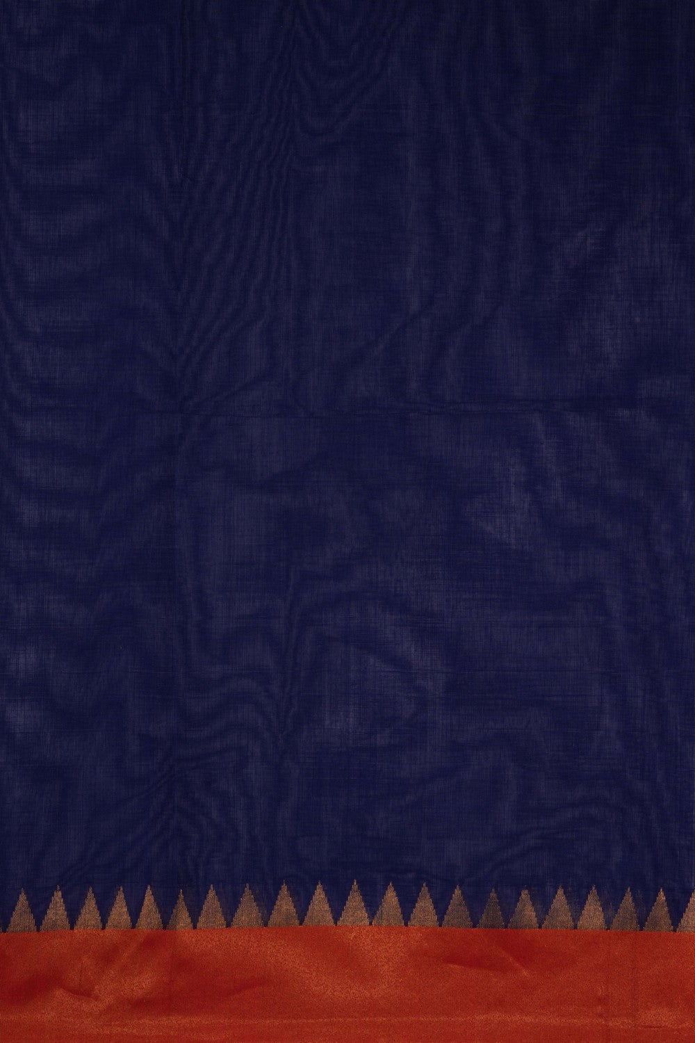 Image of Uppada Cotton Navy Blue Saree