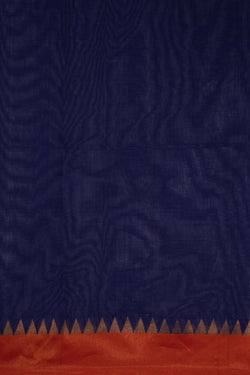 Image of Uppada Cotton Navy Blue Saree