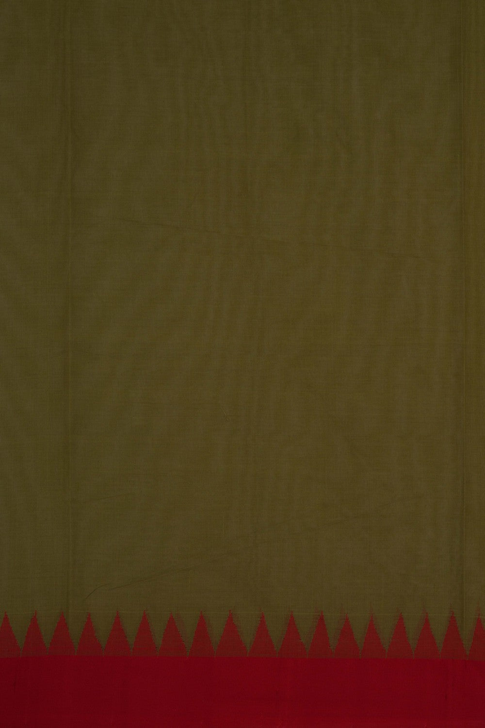 Image of Uppada Cotton Moss Green Saree
